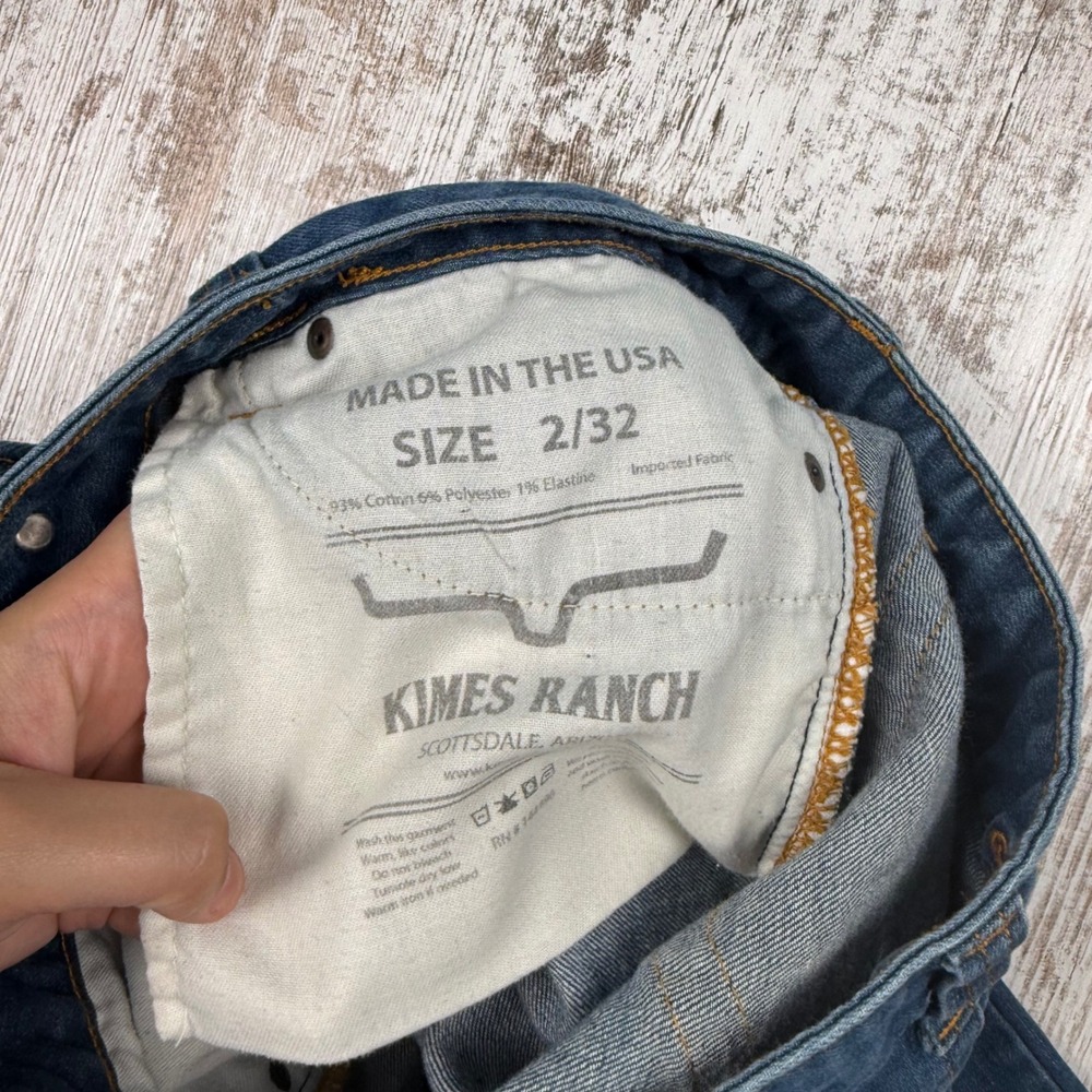 Kimes Ranch Betty Seventeen Jeans Womens 2/32 Dark Wash Straight Leg Western USA - Picture 4 of 7